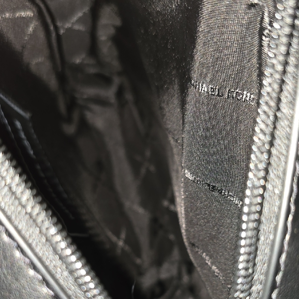 Michael Kors Men’s White and Gray MK Logo Messenger Bag - Picture 8 of 14